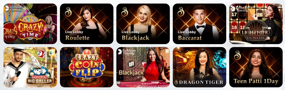 Live casino games WHEELZ CASINO