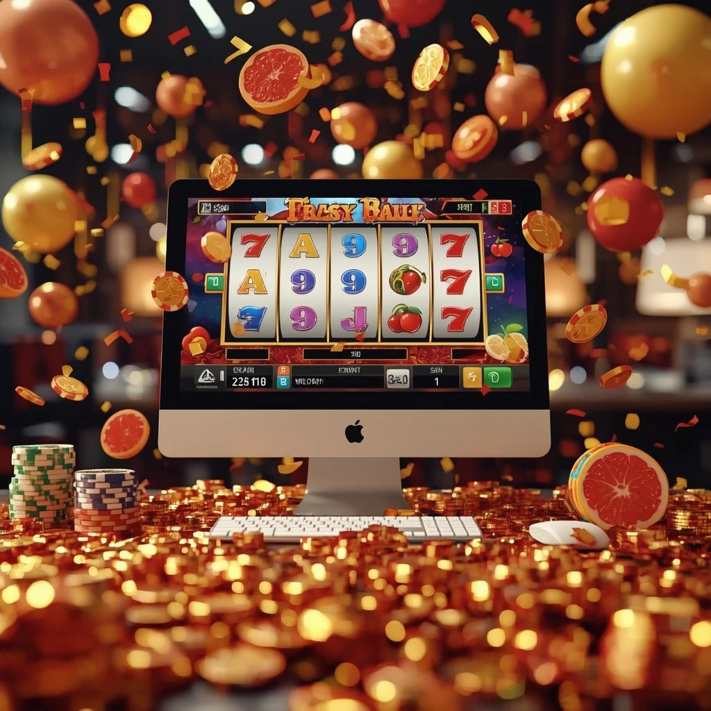 slot machines on the monitor WHEELZ CASINO